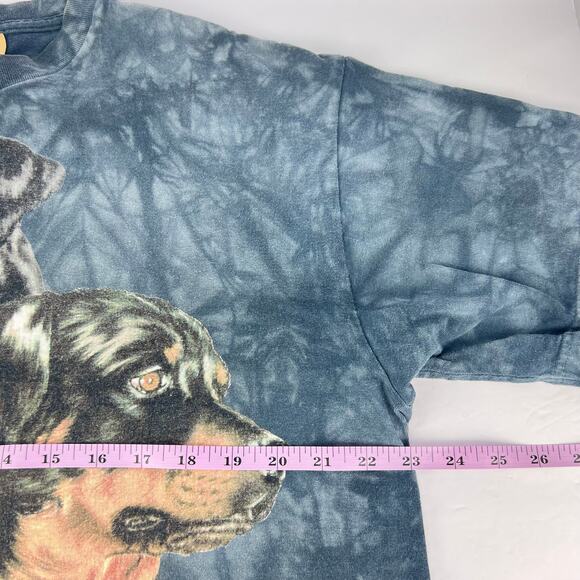 VTG The Mountain Large Tie Dye Rottweiler Graphic Cotton T Shirt Leather Tag - Picture 8 of 9